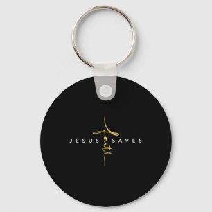 Porte-clés Jésus Sauve Foi Croix Christ Religieux Jésus Save