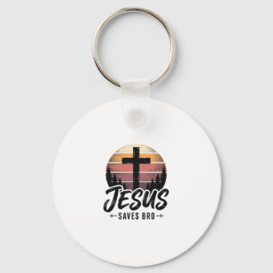 Porte-clés Jesus Sauve Frère Vintage Chemise Croix Chrétienne