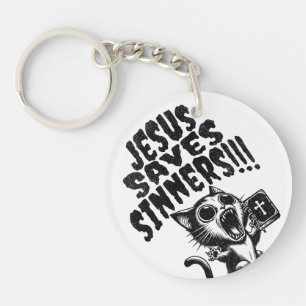 Porte-clés Jésus Sauve le Pécheur - Kitty