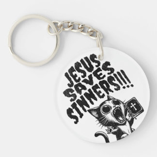 Porte-clés Jésus Sauve le Pécheur - Kitty