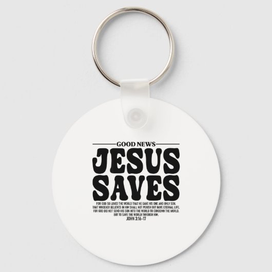 Porte-clés Jesus Saves Onback Subtle Christian Minimal Religi (Recto)