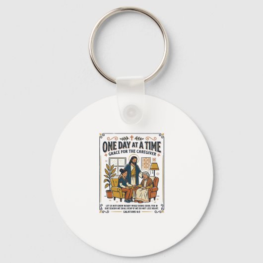 Porte-clés Jésus Soignant Parents Âgés Graphique Tee Christi (Recto)