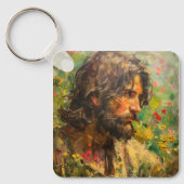 Porte-clés Jésus sur la prairie (Recto)