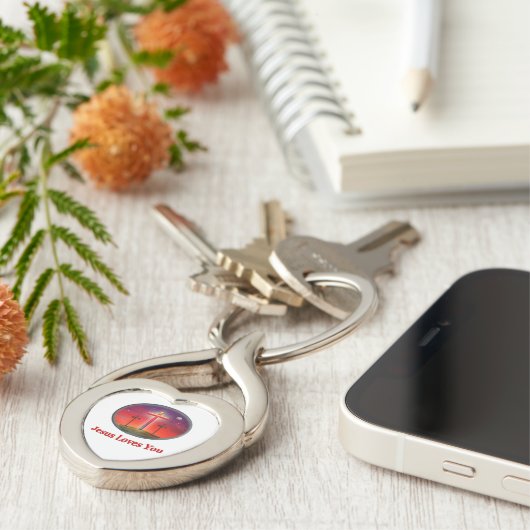 Porte-clés jésus t'aime (Côté )