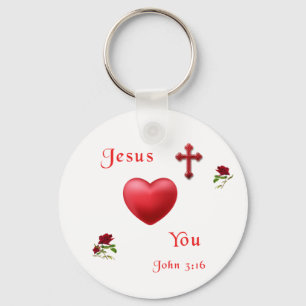 Porte-clés jésus t'aime