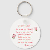 Porte-clés jésus t'aime (Verso)