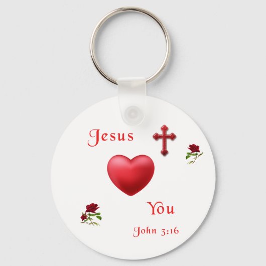 Porte-clés jésus t'aime (Recto)
