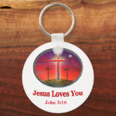Porte-clés jésus t'aime (Recto)