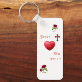 Porte-clés jésus t'aime (Recto)