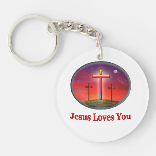 Porte-clés jésus t'aime (Devant)