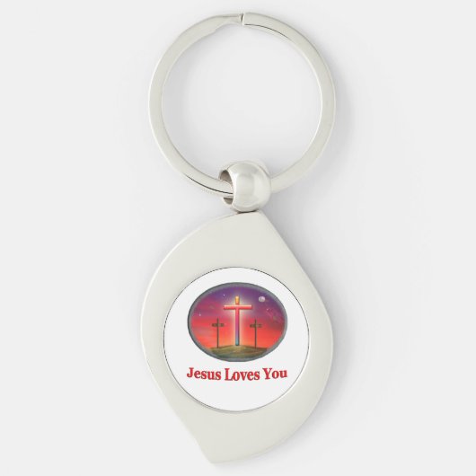 Porte-clés jésus t'aime (Devant)