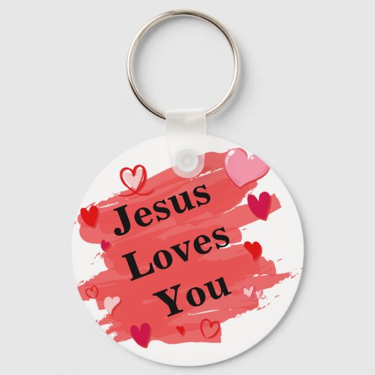 Porte-clés Jésus t'aime (Recto)