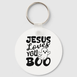 Porte-clés Jesus T'aime Boo Christian Halloween Fantôme Drôle