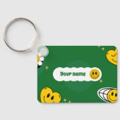 Porte-clés "Jésus t'aime" Sourire vert pour les églises (Verso)