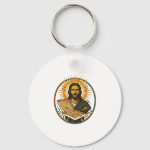 Porte-clés Jésus Trompé Par Une Boîte De Pizza Vide Humour De