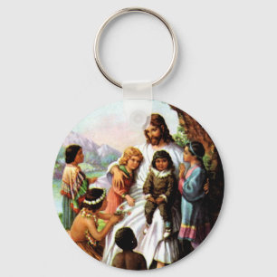 Porte-clés Jésus vintage aime le porte - clé