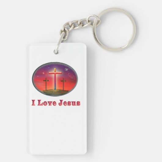Porte-clés Jésus vous aime (Dos)
