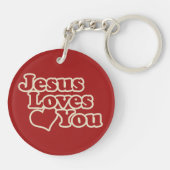 Porte-clés Jésus vous aime pour les chrétiens (Dos)