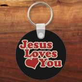 Porte-clés Jésus vous aime pour les chrétiens (Recto)