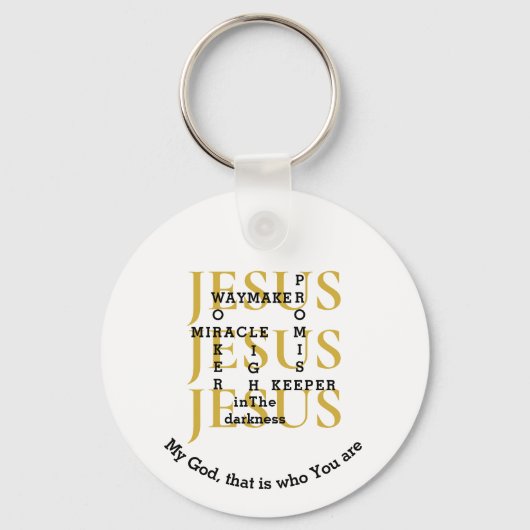 Porte-clés JESUS Waymaker Christian (Recto)