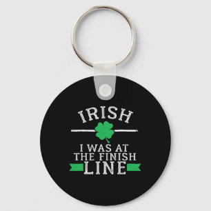 Porte-clés J'étais Irlandais à la ligne d'arrivée Drôle St Pa