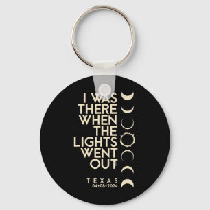 Porte-clés J'Étais Là Au Texas Total Solar Eclipse 2024