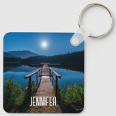 Porte-clés Jetée de nuit sous une Pleine lune (Dos)