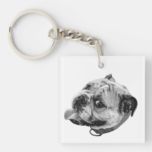 Porte-clés Jeton d'animal de compagnie naturel (Devant)