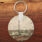 Porte-clés Jetty, Le Havre, Misty de Camille Pissarro (Recto)