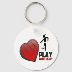 PORTE-CLÉS JEU AVEC LE FOOTBALL DE LA FILLE DE COEUR