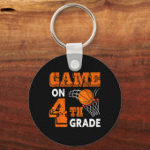 Porte-clés Jeu De Basket De 4E Année Retour À L'École Fun Gi (Verso)