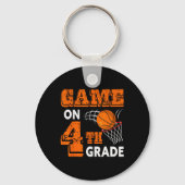 Porte-clés Jeu De Basket De 4E Année Retour À L'École Fun Gi (Verso)
