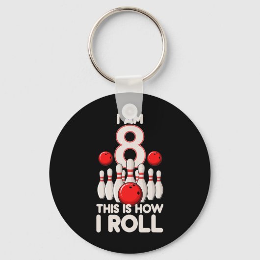 Porte-clés Jeu de Bowling 8 ans 8e anniversaire C'est comment (Recto)