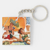 Porte-clés Jeu de cartes à la plage par Alex Ross (Dos)