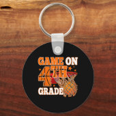 Porte-clés Jeu De Garçons Sur Basketball 4E Année Retour À L' (Verso)