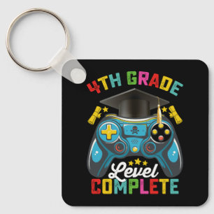 Porte-clés Jeu de niveau 4e de fin d'études Gamer