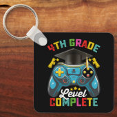 Porte-clés Jeu de niveau 4e de fin d'études Gamer (Recto)
