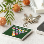 Porte-clés Jeu de piscine des boules de billard de support de (Côté)