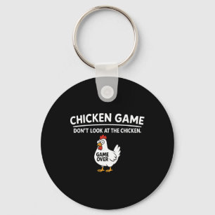 Porte-clés Jeu de poulet mignon Ne regardez pas le poulet Drô