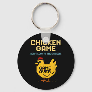 Porte-clés Jeu de poulet Ne regardez pas le poulet Drôle de p
