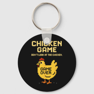Porte-clés Jeu de poulet Ne regardez pas le poulet Drôle de p