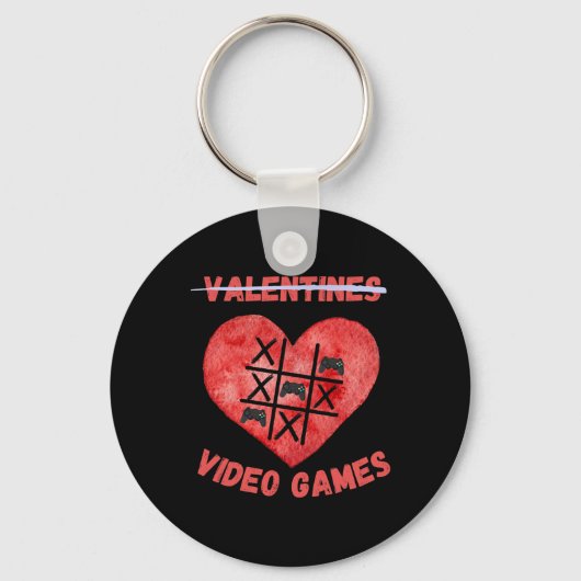 Porte-clés Jeu de Tic Tac Toe pour la Saint-Valentin Vidéo dr (Recto)