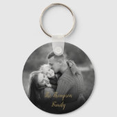 Porte-clés Jeu d'or photo noir et blanc de la famille préféré (Recto)