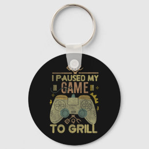 Porte-clés Jeu Et Fumer J'Ai Suspendu Mon Jeu Pour Griller Ga