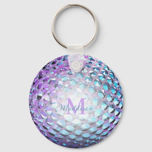 Porte-clés Jeu pourpre et bleu, cherchez-la (Recto)