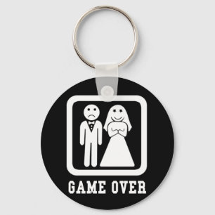 Porte-clés Jeu terminé Bachelor Stag Party cadeau (noir/bl