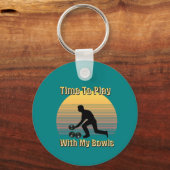 Porte-clés Jeu turquoise Bowls de pelouse, Clavier (Recto)