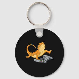 Porte-clés Jeu Vidéo de Joueur Lézard Dragon à harnais Gecko