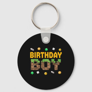 Porte-clés Jeu vidéo drôle d'anniversaire garçon Pixel Numéro