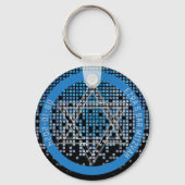 Porte-clés Jeu vidéo noir bleu Gamer Bar Mitzvah (Verso)